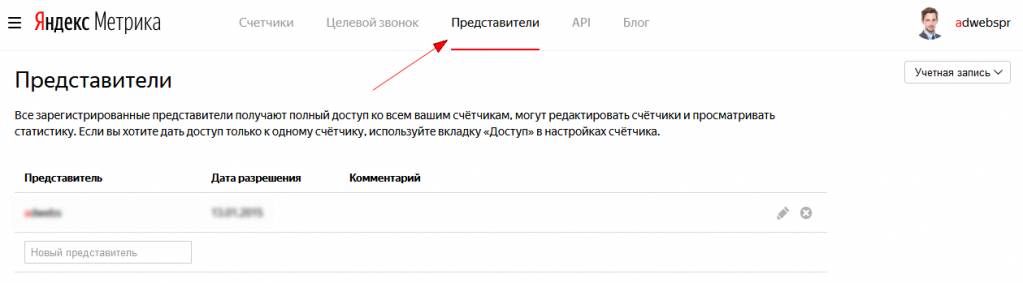 Создание представителя Создание представителя